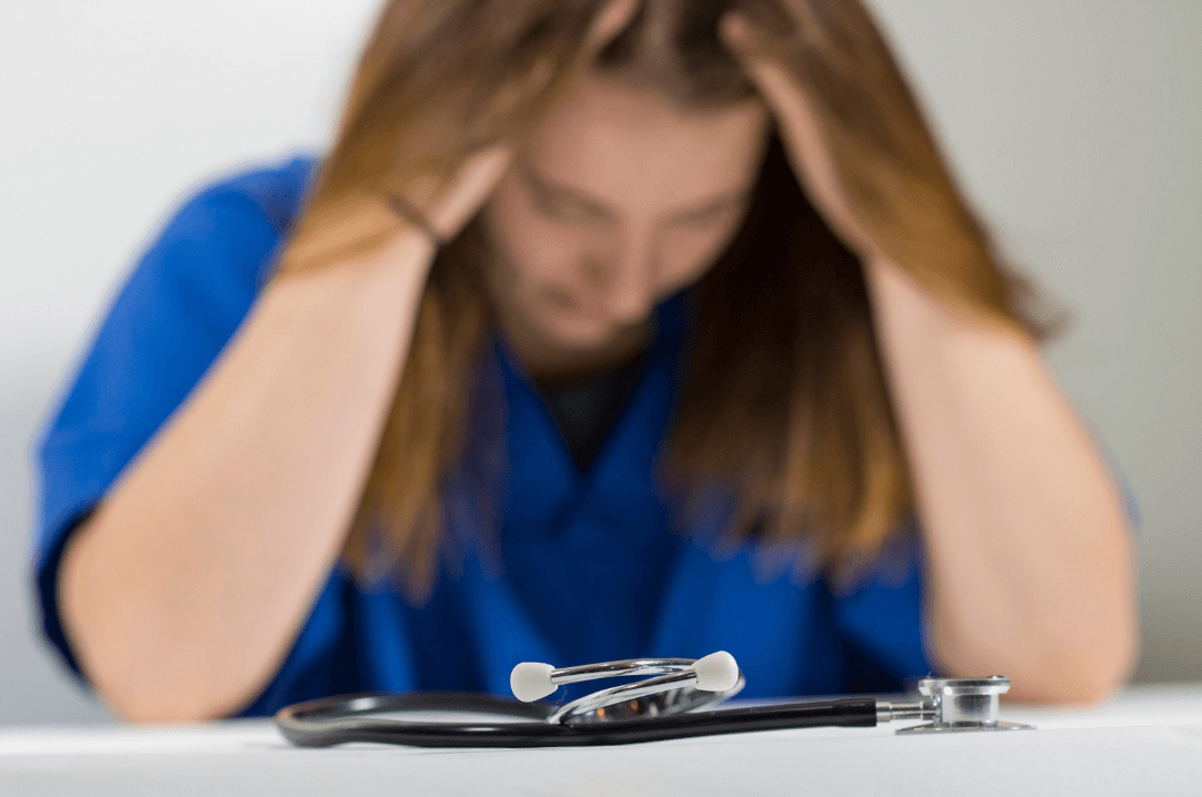 An image showcasing burnout for home health clinicians